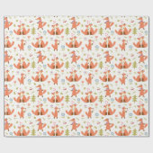 Forest Fox Foxy Forest Wrapping Paper Cadeaupapier (Vlak)