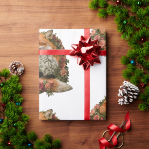 Forest Fox geborduurd. Vossen zijn het bewijs dat  Cadeaupapier