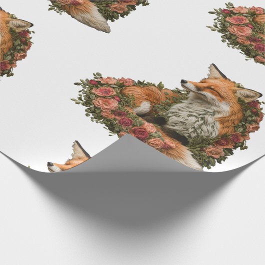 Forest Fox geborduurd. Vossen zijn het bewijs dat  Cadeaupapier (Hoek)