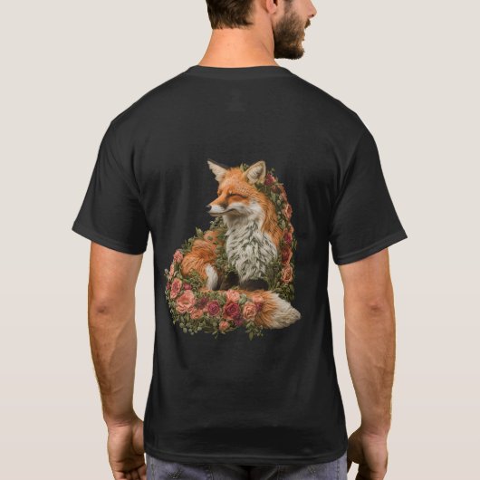 Forest Fox geborduurd. Vossen zijn het bewijs dat  T-shirt (Achterkant)