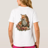 Forest Fox geborduurde puzzel T-shirt (Achterkant)