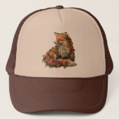 Forest Fox geborduurde puzzel Trucker Pet (Voorkant)