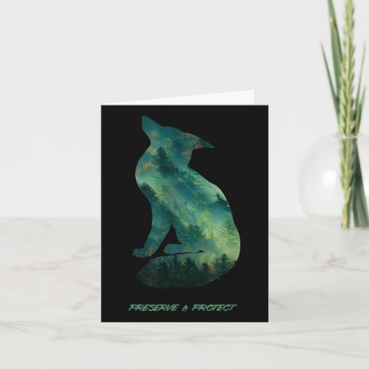Forest Fox Natuur Conservation Environmental Prote Kaart (Voorkant)