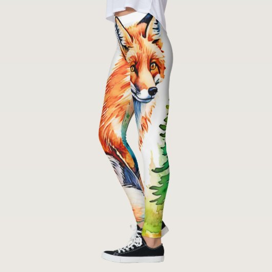 Forest Fox Uitzicht Design Leggings (Links)