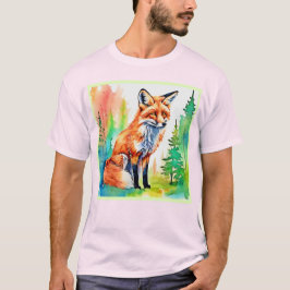 Forest Fox Uitzicht Design T-shirt