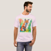 Forest Fox Uitzicht Design T-shirt (Voorkant volledig)