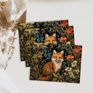 Forest Fox William Morris Cottagecore Decoupage Tissuepapier