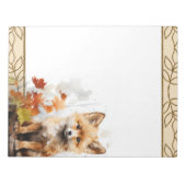 Forest Fox Woodland Animals Natuur Thema Notitiebl Notitieblok (Voorkant)