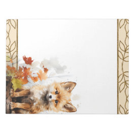 Forest Fox Woodland Animals Natuur Thema Notitiebl Notitieblok