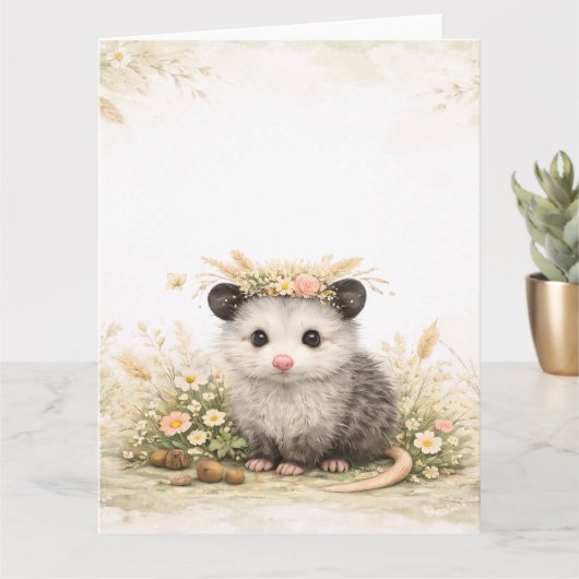 Forest friend woodland opossum  kaart (Kleine Plant)
