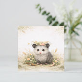 Forest friend woodland opossum  kaart (Staand voorkant)