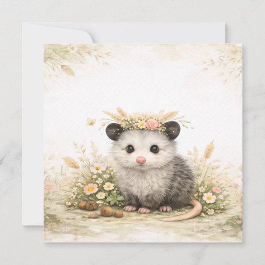 Forest friend woodland opossum  kaart (Voorkant)