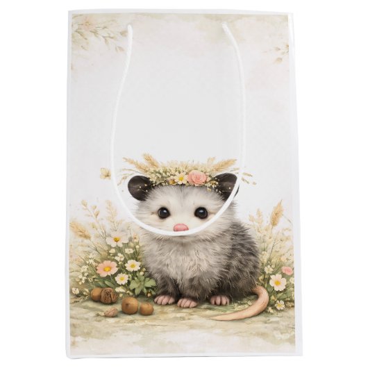 Forest friend woodland opossum  medium cadeauzakje (Voorkant)
