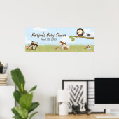 Forest Friends Baby shower Banner Poster (Thuiskantoor)