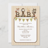 Forest Friends Baby shower Uitnodiging (Voorkant)