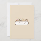 Forest Friends Baby shower Uitnodiging (Achterkant)