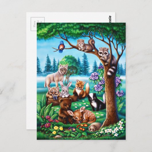 Forest Friends Briefkaart (Voorkant / Achterkant)