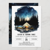 Forest Friends Camper Verjaardag uitnodiging (Voorkant / Achterkant)