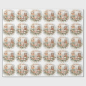 Forest Friends Cozy Christmas Wrap Cadeaupapier (Vlak)