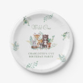 Forest Friends eerste verjaardag Papieren Bordje (Voorkant)