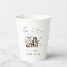 Forest Friends eerste verjaardag Papieren cup Papieren Bekers