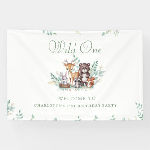 Forest Friends eerste verjaardag Spandoek