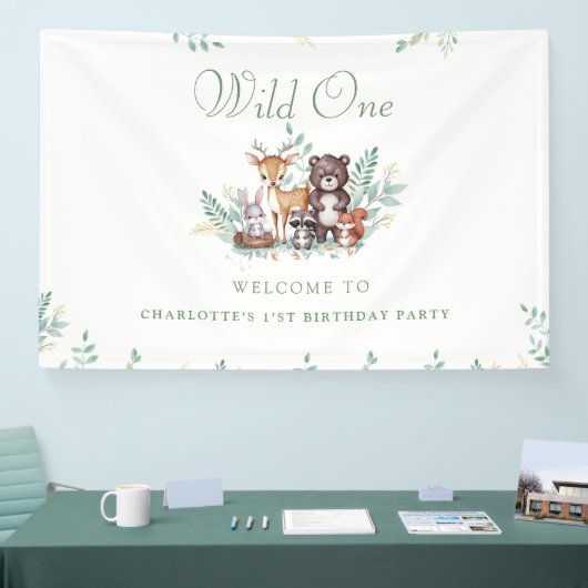 Forest Friends eerste verjaardag Spandoek (Beurs)