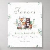 Forest Friends eerste verjaardagsgunstteken Poster (Voorkant)