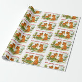Forest Friends Fox Chickade Groet toevoegen Cadeaupapier (Uitgerold)