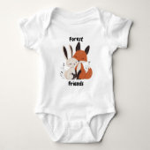 Forest Friends Fox & Rabbit - Schattige Bos Dier Romper (Voorkant)