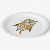 Forest Friends Owl Papieren Bordje (Gekanteld)