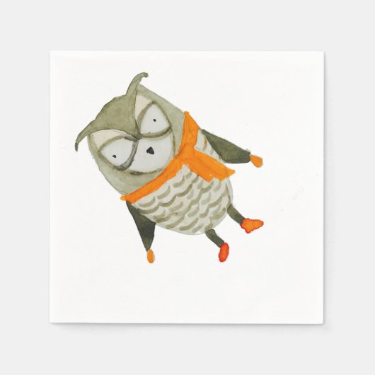 Forest Friends Owl Servet (Voorkant)