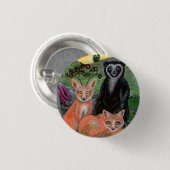 Forest Friends Ronde Button 3,2 Cm (Voorkant /achterkant)