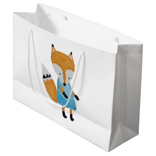Forest Friends Schattig klein Woodland Fox Groot Cadeauzakje (Voorkant Gekanteld)