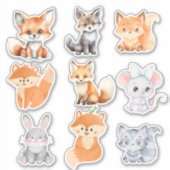 Forest Friends: Schattige boswezens Sticke Sticker (Voorkant)