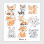 Forest Friends: Schattige boswezens Sticke Sticker (Vel)