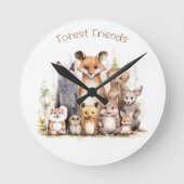 Forest Friends | Schuddieren | Kwekerij en Kind Ronde Klok (Voorkant)