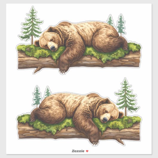 Forest Friends Sleeping Beer Nursery Sticker (Vel)