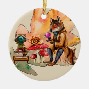 Forest Friends Tea Party Keramisch Ornament