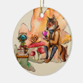 Forest Friends Tea Party Keramisch Ornament (Links)