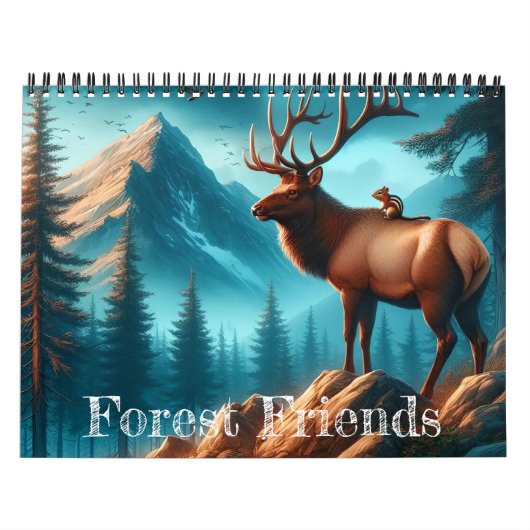 Forest Friends Twee pagina's Kalender (Hoes)