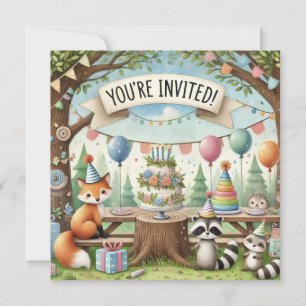 FOREST FRIENDS VERJAARDAG UITNODIGING