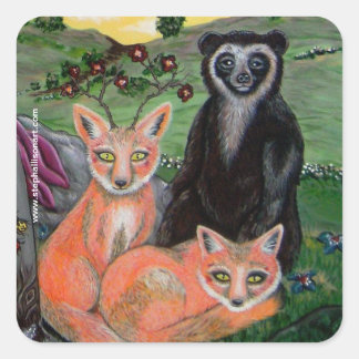Forest Friends Vierkante Sticker