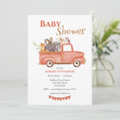 Forest Friends Waterverf Baby shower Kaart (Staand voorkant)