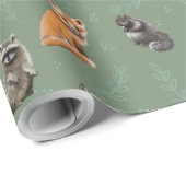Forest Friends Wild Animals Wrapping Paper Cadeaupapier (Rol Hoek)