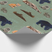 Forest Friends Wild Animals Wrapping Paper Cadeaupapier (Hoek)