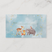 Forest Friends Winter Baby shower Diaper Raffle Informatiekaartje
