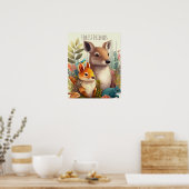 Forest Friends Woodland Animal Nursery Art Poster (Keuken)