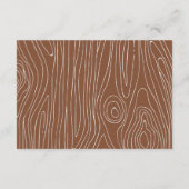 Forest Friends Woodland Baby shower Diaper Raffle Informatiekaartje (Achterkant)