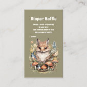 Forest Friends Woodland Baby shower Diaper Raffle Informatiekaartje (Voorkant)